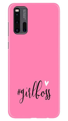 Girl Boss Pink Mobile Back Case for Vivo iQ00 3 (Design - 269)