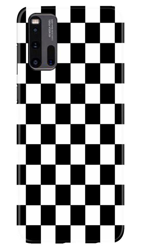 Black White Boxes Mobile Back Case for Vivo iQ00 3 (Design - 372)