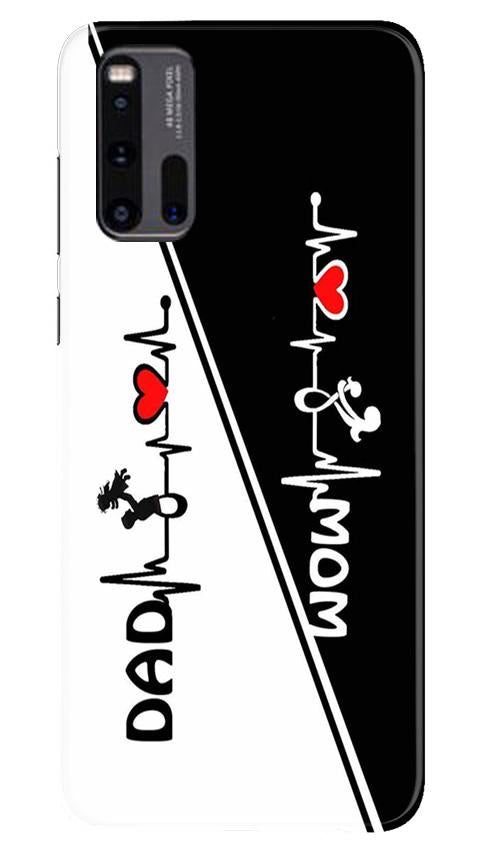 Love Mom Dad Mobile Back Case for Vivo iQ00 3 (Design - 385)