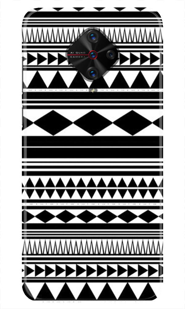 Black white Pattern Case for Vivo S1 Pro