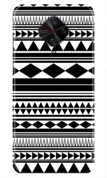 Black white Pattern Mobile Back Case for Vivo S1 Pro (Design - 5)