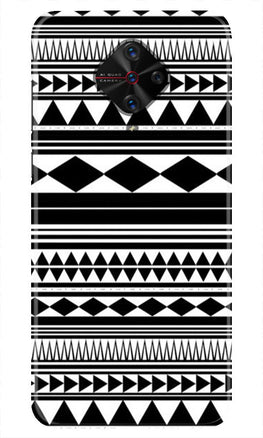 Black white Pattern Case for Vivo S1 Pro