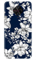 White flowers Blue Background Case for Vivo S1 Pro