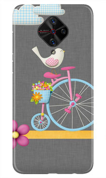 Sparron with cycle Mobile Back Case for Vivo S1 Pro (Design - 34)