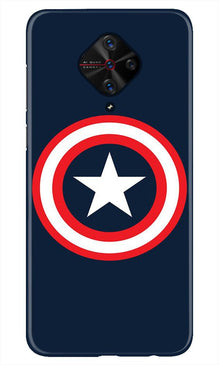 Captain America Mobile Back Case for Vivo S1 Pro (Design - 42)
