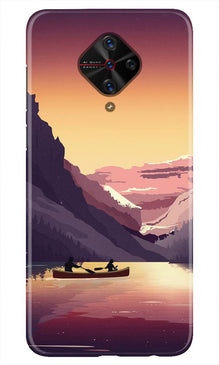 Mountains Boat Mobile Back Case for Vivo S1 Pro (Design - 181)