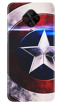 Captain America Shield Mobile Back Case for Vivo S1 Pro (Design - 250)