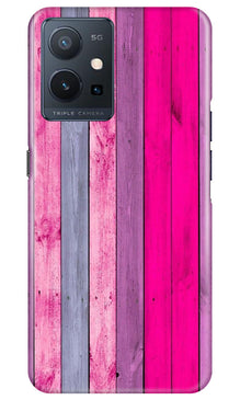 Wooden look Mobile Back Case for Vivo Y75 5G / Vivo T1 5G (Design - 24)