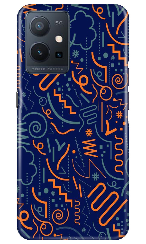 Line Art Baground Case for Vivo Y75 5G / Vivo T1 5G