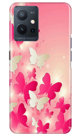 White Pick Butterflies Case for Vivo Y75 5G / Vivo T1 5G