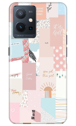 Shinny Blue Background Case for Vivo Y75 5G / Vivo T1 5G