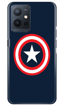 Captain America Mobile Back Case for Vivo Y75 5G / Vivo T1 5G (Design - 42)