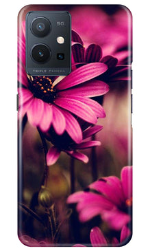 Purple Daisy Mobile Back Case for Vivo Y75 5G / Vivo T1 5G (Design - 65)