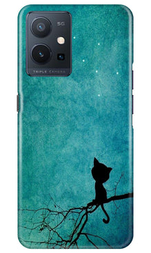 Moon cat Mobile Back Case for Vivo Y75 5G / Vivo T1 5G (Design - 70)