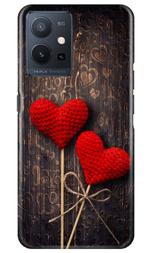 Red Hearts Mobile Back Case for Vivo Y75 5G / Vivo T1 5G (Design - 80)