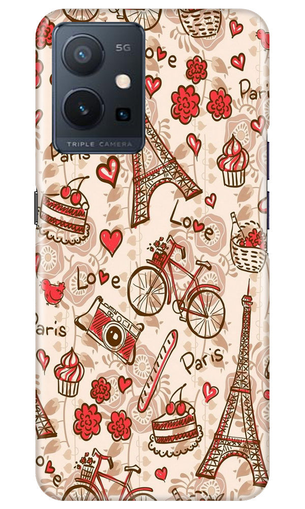 Love Paris Case for Vivo Y75 5G / Vivo T1 5G(Design - 103)
