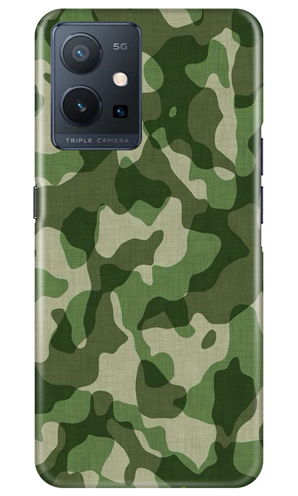 Army Camouflage Case for Vivo Y75 5G / Vivo T1 5G(Design - 106)