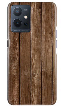 Wooden Look Mobile Back Case for Vivo Y75 5G / Vivo T1 5G  (Design - 112)