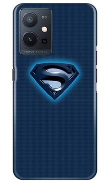 Superman Superhero Mobile Back Case for Vivo Y75 5G / Vivo T1 5G  (Design - 117)