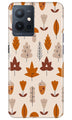 Leaf Pattern Art Case for Vivo Y75 5G / Vivo T1 5G  (Design - 132)