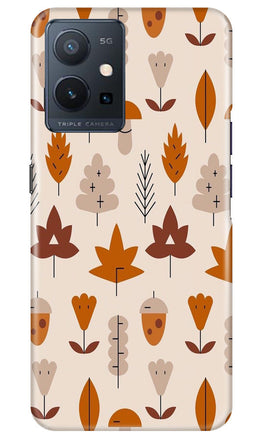 Leaf Pattern Art Case for Vivo Y75 5G / Vivo T1 5G(Design - 132)