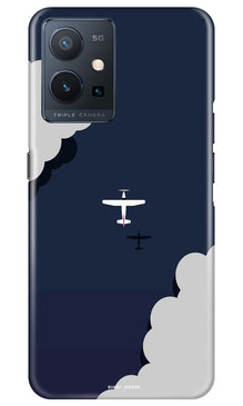 Clouds Plane Mobile Back Case for Vivo Y75 5G / Vivo T1 5G (Design - 165)