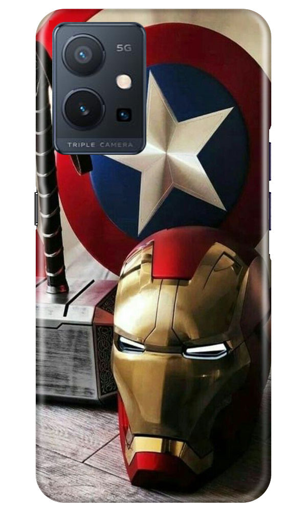 Captain America Shield Case for Vivo Y75 5G / Vivo T1 5G (Design No. 222)