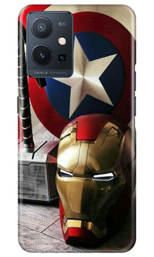 Captain America Shield Mobile Back Case for Vivo Y75 5G / Vivo T1 5G (Design - 222)