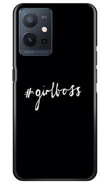 Like a Girl Boss Mobile Back Case for Vivo Y75 5G / Vivo T1 5G (Design - 234)
