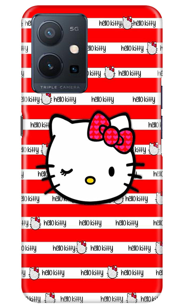 Hello Kitty Mobile Back Case for Vivo Y75 5G / Vivo T1 5G (Design - 323)