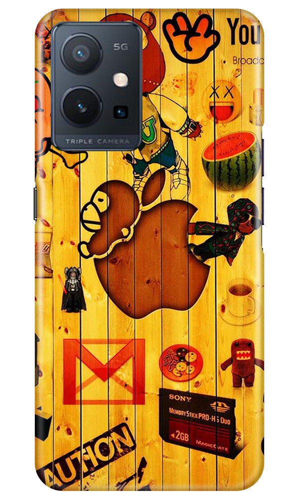 Wooden Texture Mobile Back Case for Vivo Y75 5G / Vivo T1 5G (Design - 326)