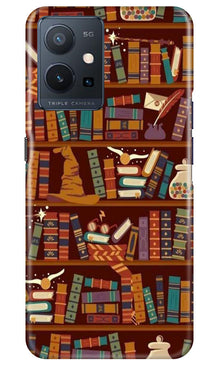 Book Shelf Mobile Back Case for Vivo Y75 5G / Vivo T1 5G (Design - 348)