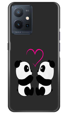 Panda Love Mobile Back Case for Vivo Y75 5G / Vivo T1 5G (Design - 355)