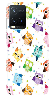 Owl Baground Pattern shore Mobile Back Case for Vivo T1X (Design - 13)