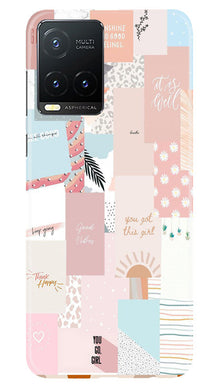 Shinny Blue Background Mobile Back Case for Vivo T1X (Design - 32)