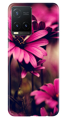 Purple Daisy Mobile Back Case for Vivo T1X (Design - 65)