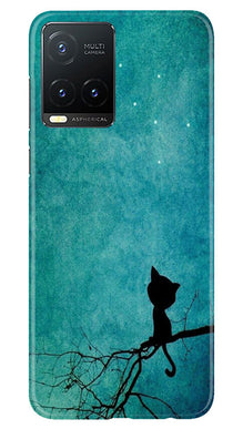 Moon cat Mobile Back Case for Vivo T1X (Design - 70)