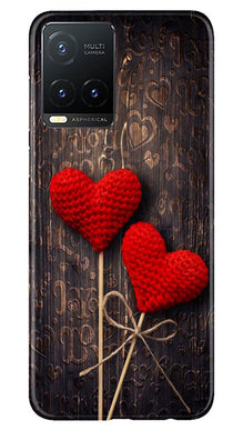 Red Hearts Mobile Back Case for Vivo T1X (Design - 80)