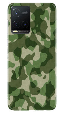 Army Camouflage Mobile Back Case for Vivo T1X  (Design - 106)