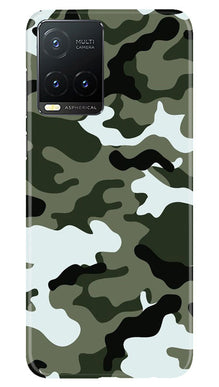 Army Camouflage Mobile Back Case for Vivo T1X  (Design - 108)