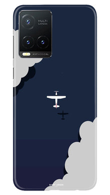 Clouds Plane Mobile Back Case for Vivo T1X (Design - 165)