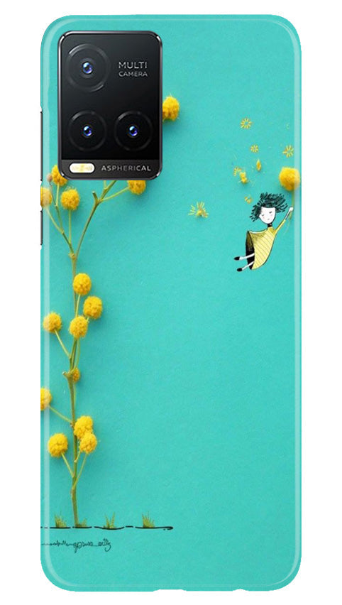 Flowers Girl Case for Vivo T1X (Design No. 185)