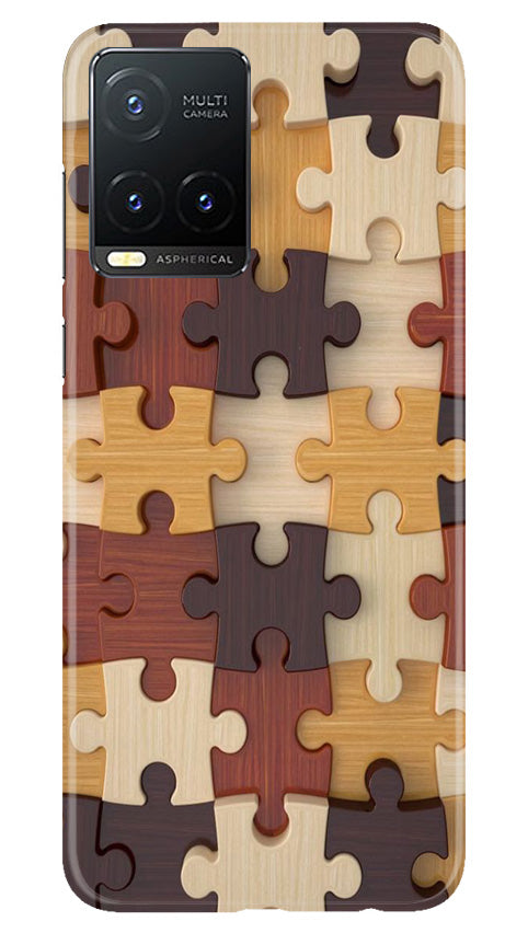 Puzzle Pattern Case for Vivo T1X (Design No. 186)