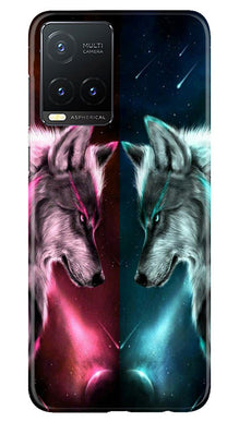 Wolf fight Mobile Back Case for Vivo T1X (Design - 190)