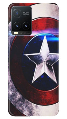 Captain America Shield Mobile Back Case for Vivo T1X (Design - 219)