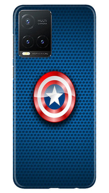 Captain America Shield Mobile Back Case for Vivo T1X (Design - 222)