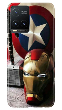 Ironman Captain America Mobile Back Case for Vivo T1X (Design - 223)