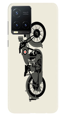MotorCycle Mobile Back Case for Vivo T1X (Design - 228)