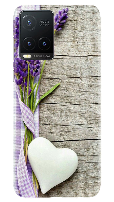 White Heart Case for Vivo T1X (Design No. 260)