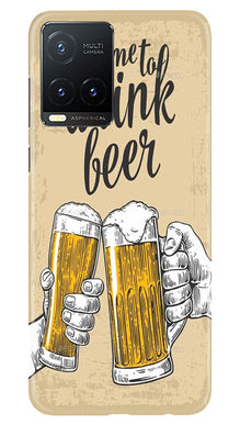 Drink Beer Mobile Back Case for Vivo T1X (Design - 290)